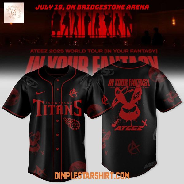 Tennessee Titans x Ateez 2025 World Tour Baseball Jersey
