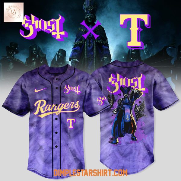 Texas Rangers x Ghost Band World Tour 2025 Baseball Jersey