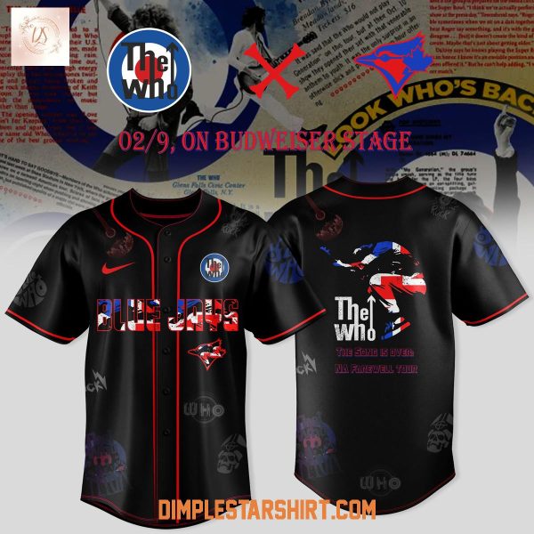 Toronto Blue Jays x The Who Farewell Tour 2025 Baseball Jersey