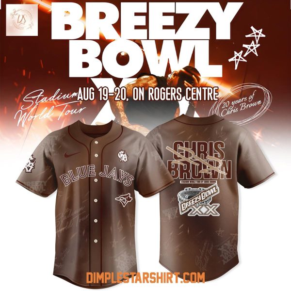 Toronto Blues Jays x Chris Brown Breezy Bowl XX Tour 2025 Baseball Jersey