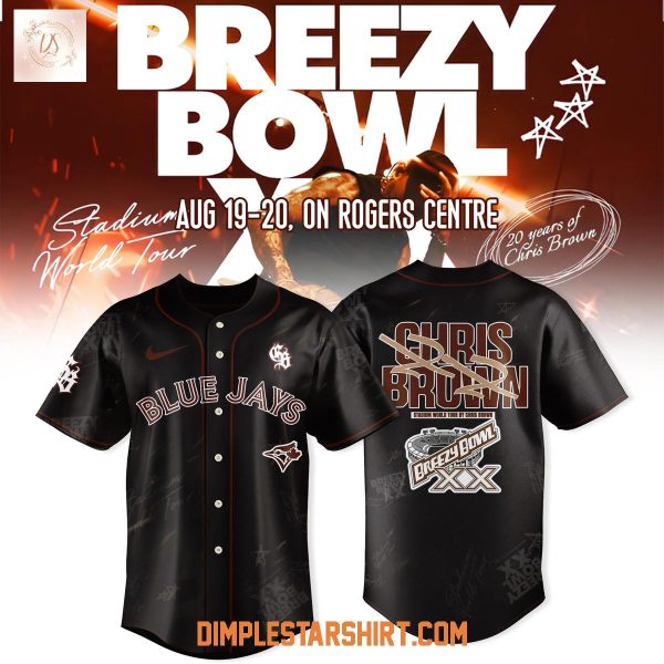 Toronto Blues Jays x Chris Brown Breezy Bowl XX Tour 2025 Baseball Jersey