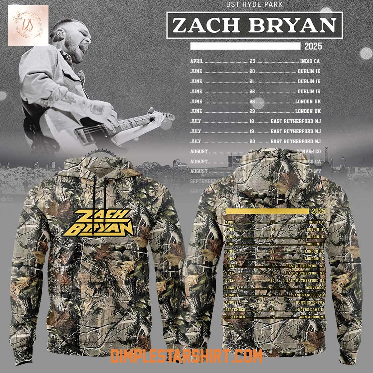 Zach Bryan Tour 2025 Camo Design Hoodie Shirt Zach Bryan Tour 2025 Camo Design Hoodie Shirt
