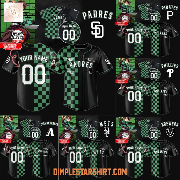 All Team MLB x Demon Slayer Infinity Castle Jersey