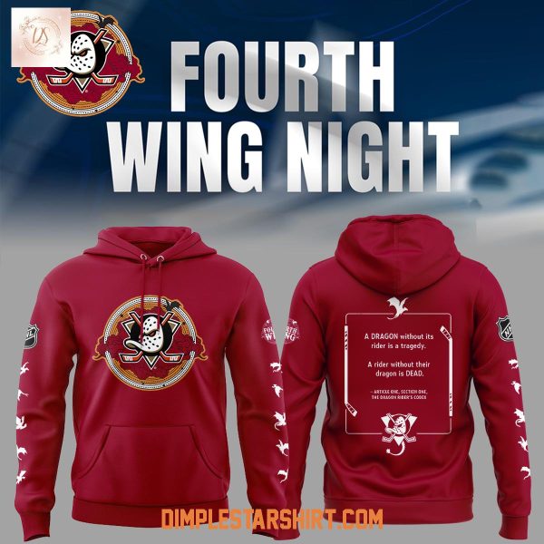 Anaheim Ducks Fourth Wing Night Hoodie Shirt