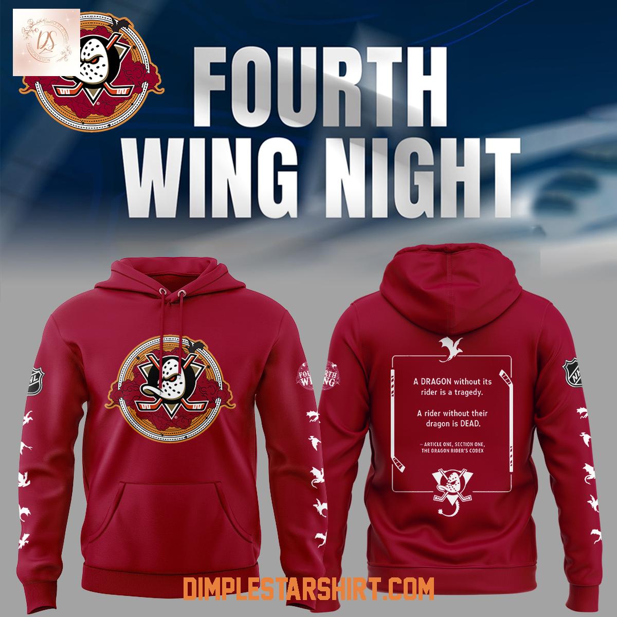 Anaheim Ducks Fourth Wing Night Hoodie Shirt Anaheim Ducks Fourth Wing Night Hoodie Shirt