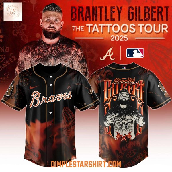 Atlanta Braves x Brantley Gilbert The Tattoos Tour 2025 Jersey