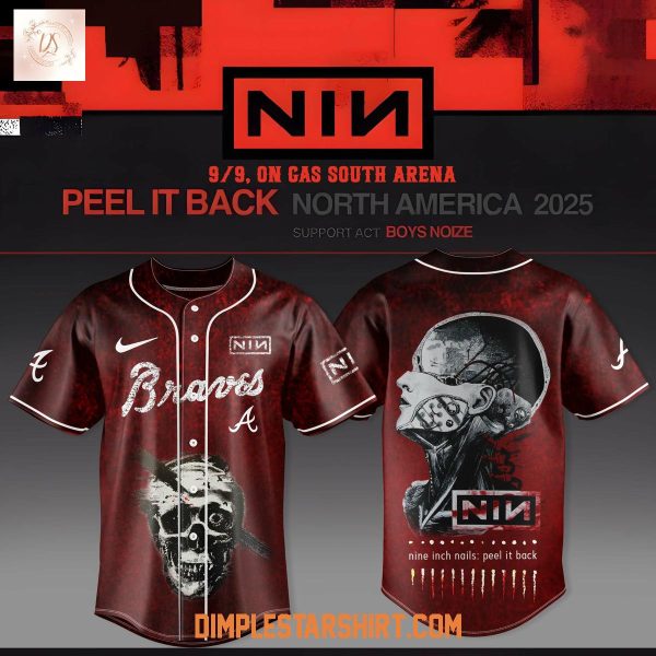 Atlanta Braves x Nine Inch Nails Peel It Back Tour 2025 Jersey
