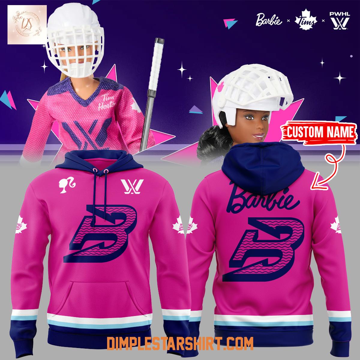 Boston Fleet PWHL x Barbie x Tim Hortons Hoodie Shirt Boston Fleet PWHL x Barbie x Tim Hortons Hoodie Shirt