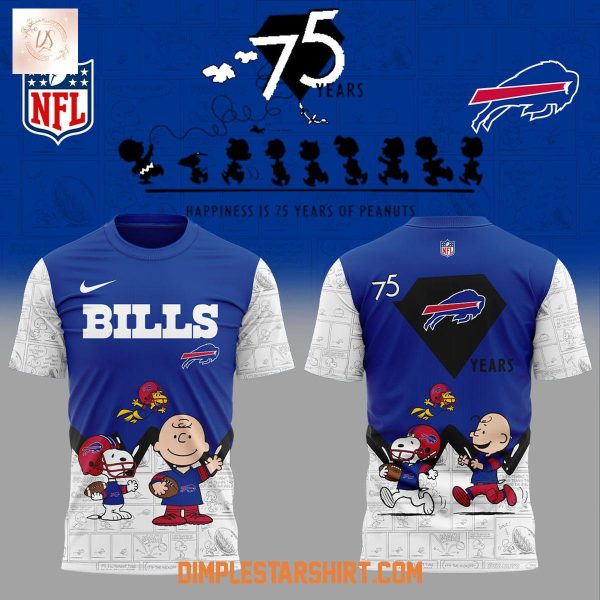 Buffalo Bills 75th Anniversary Of Peanuts Hoodie Shirt