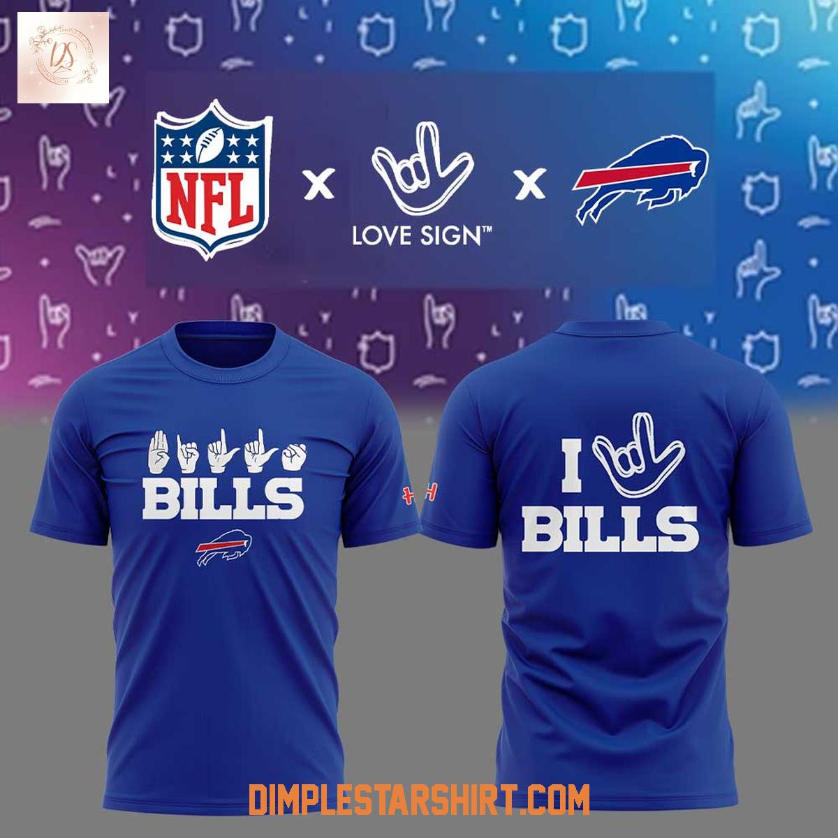 Buffalo Bills x NFL ASL Love Sign Hoodie Shirt Buffalo Bills x NFL ASL Love Sign Hoodie Shirt