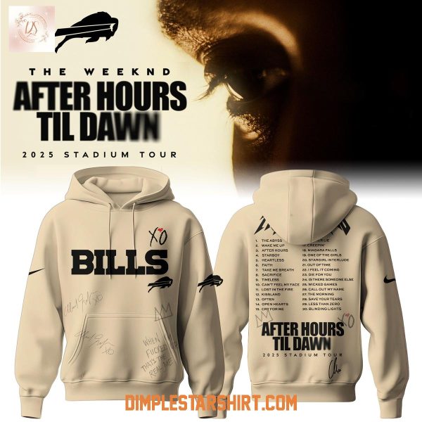 Buffalo Bills x The Weeknd After Hours Tour 2025 Hoodie Shirt