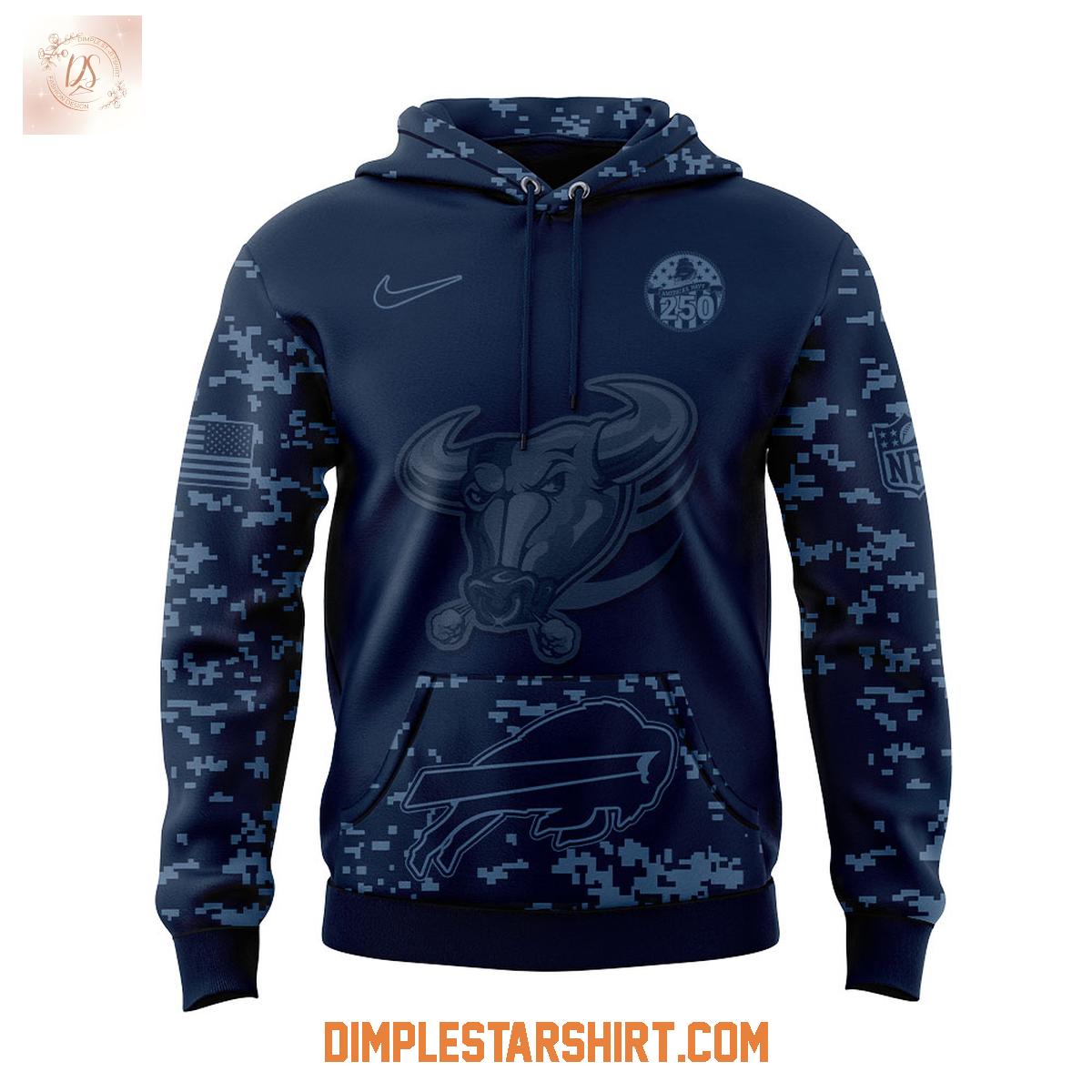 Buffalo Bills x US Navy 250th Anniversary Celebration Hoodie Shirt Buffalo Bills x US Navy 250th Anniversary Celebration Hoodie Shirt