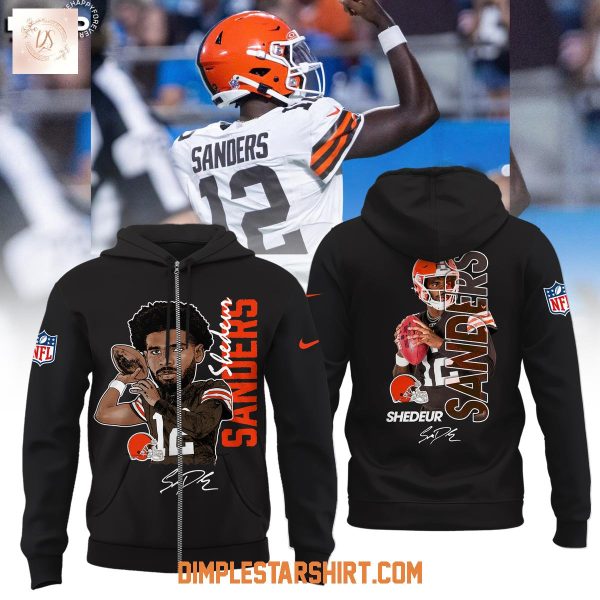 Cleveland Browns Shedeur Sanders Debut 2025 Black Hoodie Shirt