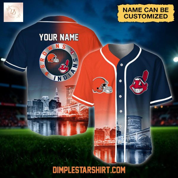 Cleveland Browns x Cleveland Guardians Custom Jersey