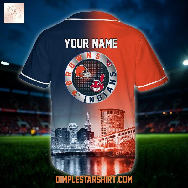Cleveland Browns x Cleveland Guardians Custom Jersey