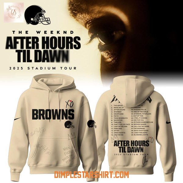 Cleveland Browns x The Weeknd After Hours Tour 2025 Hoodie Shirt