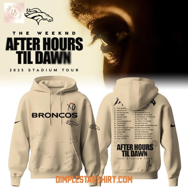 Denver Broncos x The Weeknd After Hours Tour 2025 Hoodie Shirt