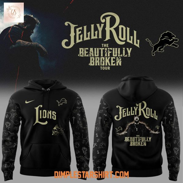 Detroit Lions x Jelly Roll The Beautifully Broken Tour 2025 Hoodie Shirt