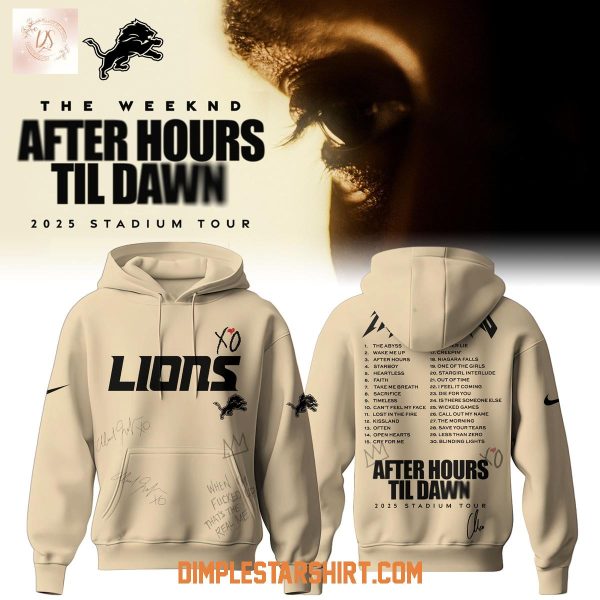 Detroit Lions x The Weeknd After Hours Tour 2025 Hoodie Shirt