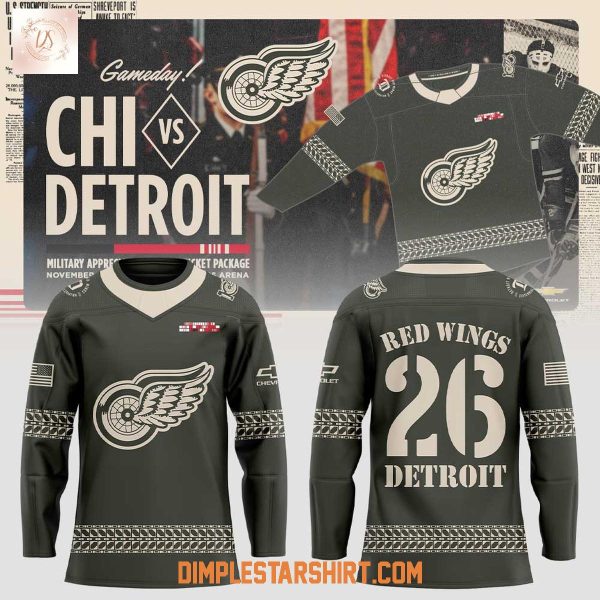 Detroit Red Wings Military Appreciation 2025 Hockey Jersey