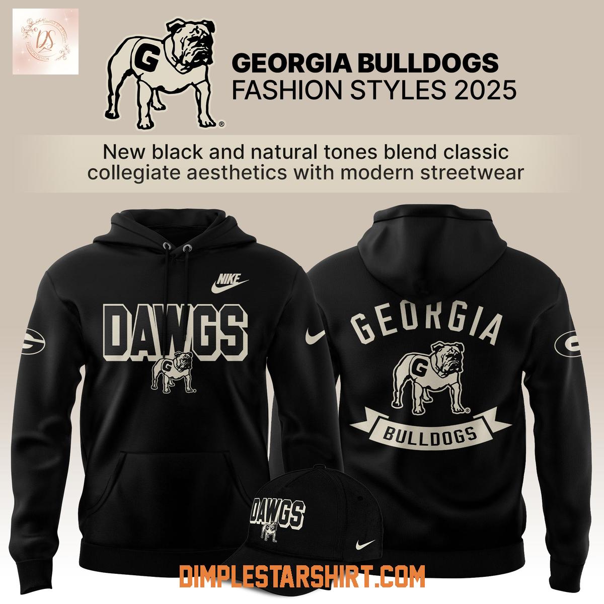 Georgia Bulldogs Fashion Style 2025 Black Hoodie Shirt Georgia Bulldogs Fashion Style 2025 Black Hoodie Shirt