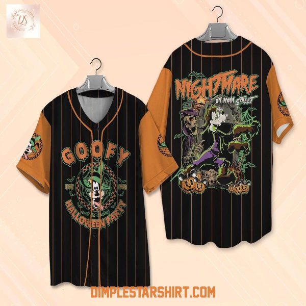 Goofy Nightmare On Main Street Halloween Party Jersey
