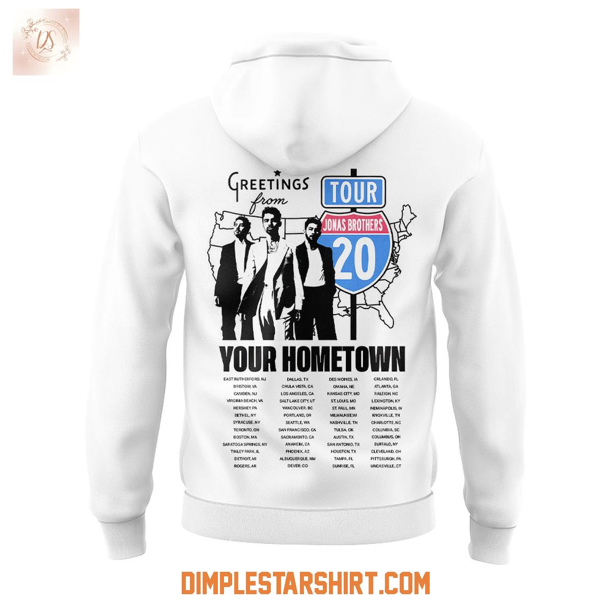 Greeting's From Your Hometown Jonas Brothers Tour Hoodie Shirt Greeting's From Your Hometown Jonas Brothers Tour Hoodie Shirt