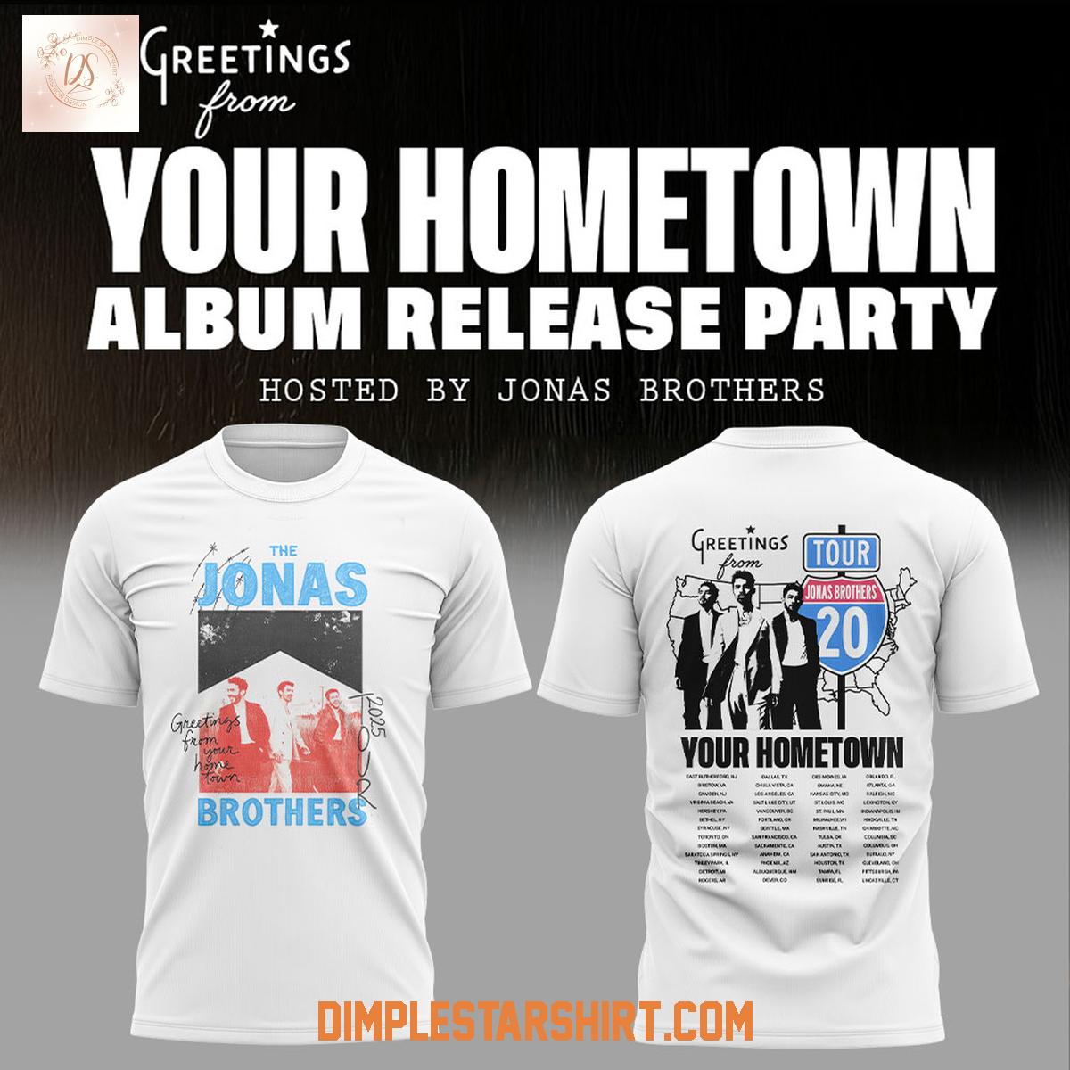 Greeting's From Your Hometown Jonas Brothers Tour Hoodie Shirt Greeting's From Your Hometown Jonas Brothers Tour Hoodie Shirt