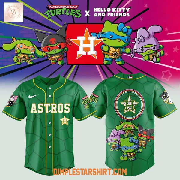 Houston Astros x Ninja Turtle And Helloo Kitty Friends 2025 Jersey