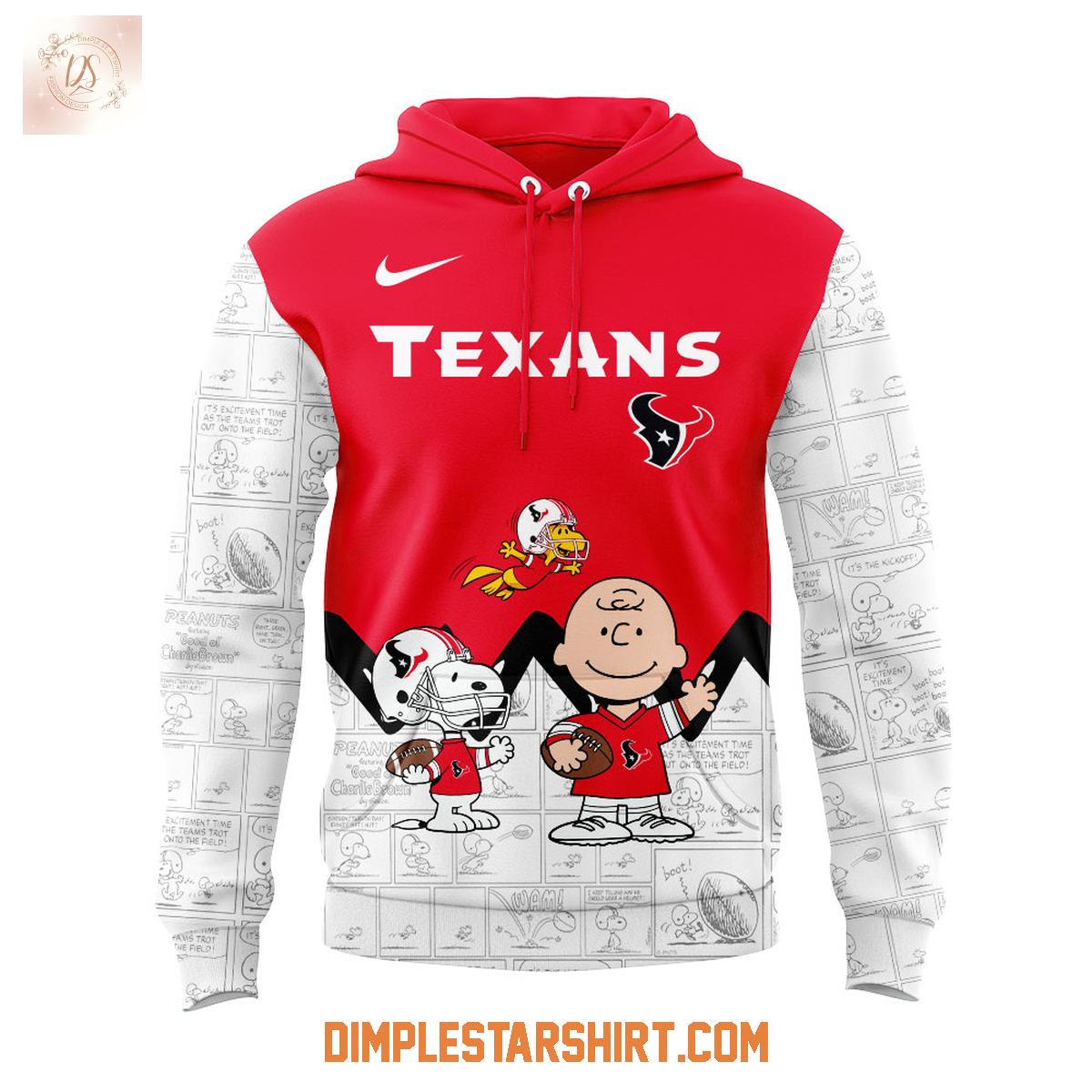 Houston Texans 75th Anniversary Of Peanuts Hoodie Shirt Houston Texans 75th Anniversary Of Peanuts Hoodie Shirt
