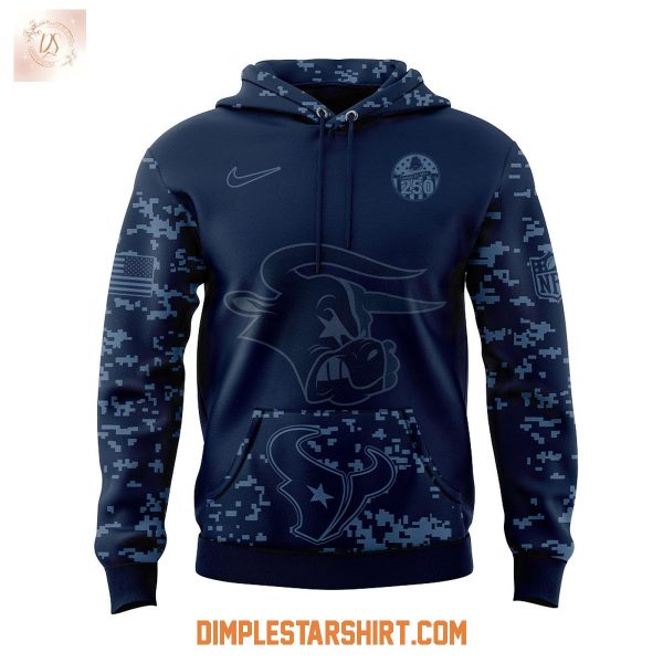 Houston Texans x US Navy 250th Anniversary Celebration Hoodie Shirt