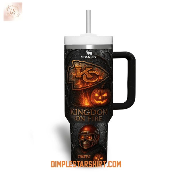 Kansas City Chiefs Kingdom On Fire Halloween Stanley Tumbler 40oz