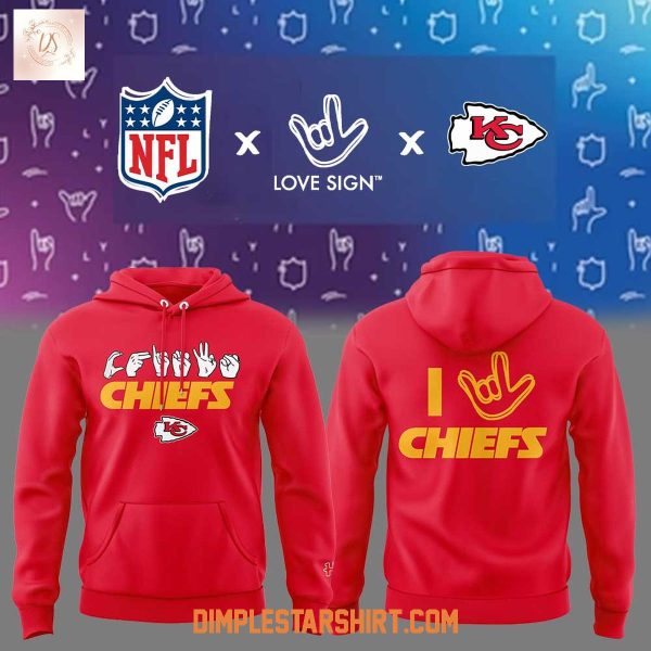 Kansas City Chiefs x NFL ASL Love Sign Hoodie Shirt