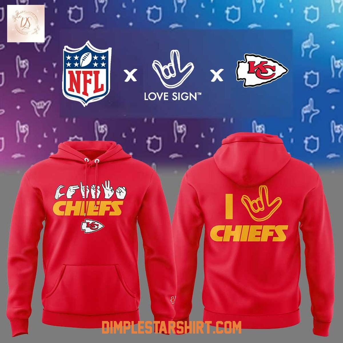 Kansas City Chiefs x NFL ASL Love Sign Hoodie Shirt Kansas City Chiefs x NFL ASL Love Sign Hoodie Shirt
