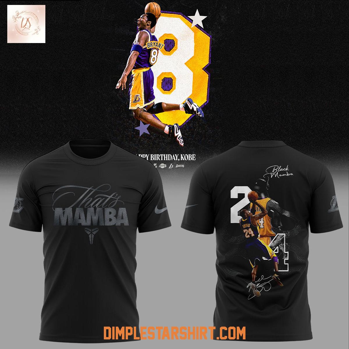 Kobe Bryant Mamba Forever Happy Birthday 2025 Black Hoodie Shirt Kobe Bryant Mamba Forever Happy Birthday 2025 Black Hoodie Shirt