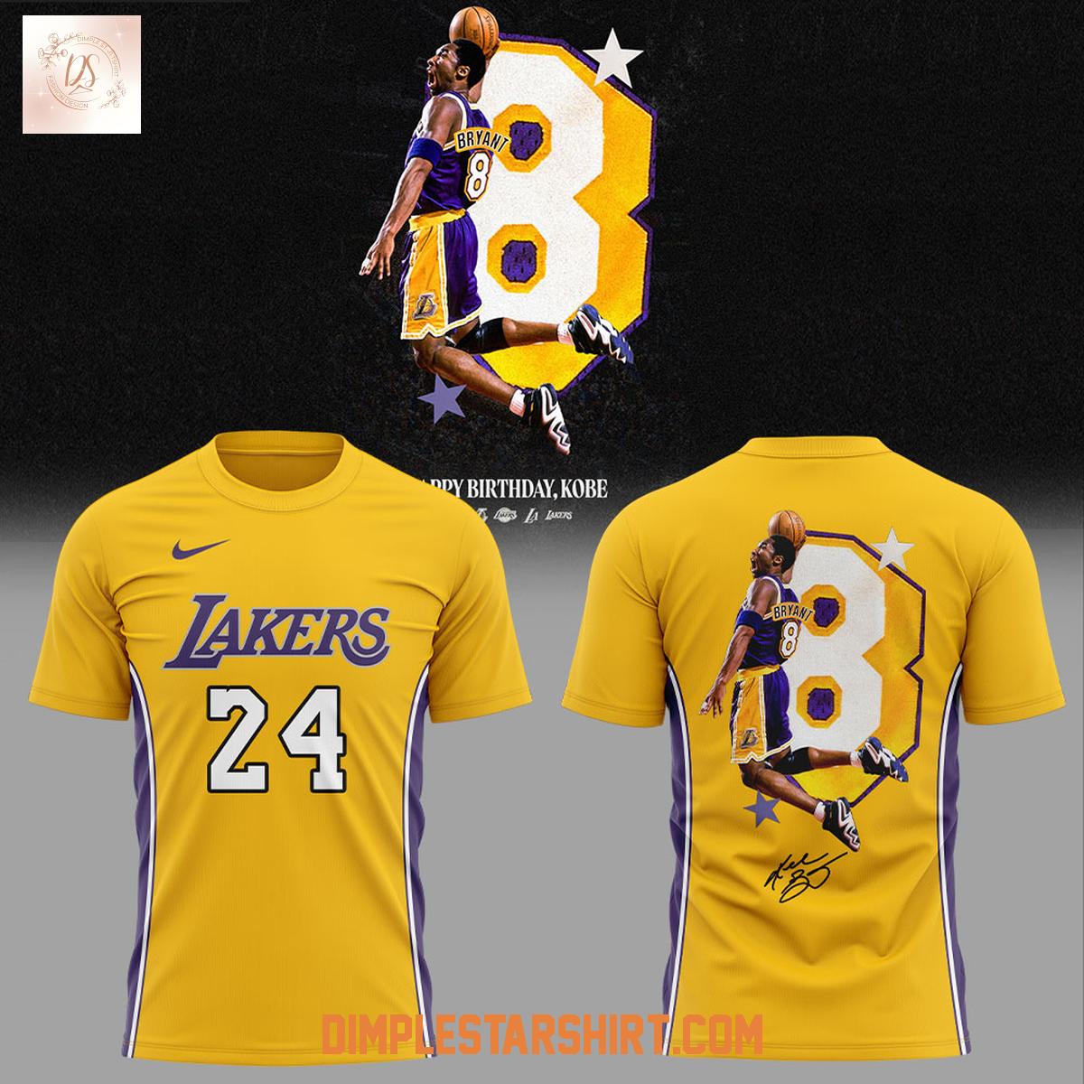 Kobe Bryant Mamba Forever Happy Birthday Yellow Hoodie Shirt Kobe Bryant Mamba Forever Happy Birthday Yellow Hoodie Shirt