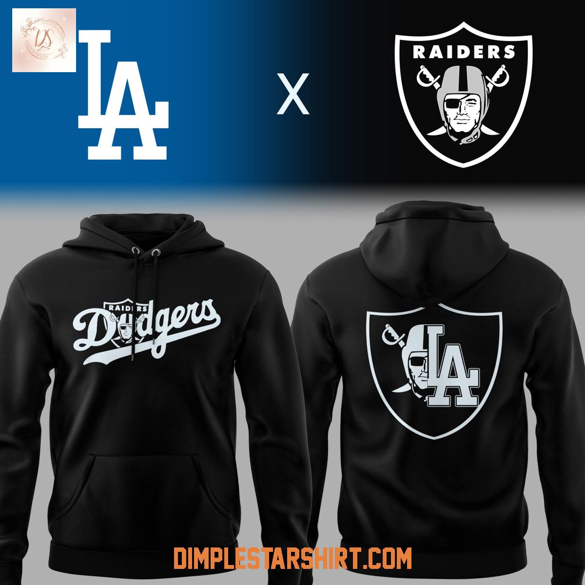 Los Angeles Dodgers x Las Vegas Raiders Hoodie Shirt Los Angeles Dodgers x Las Vegas Raiders Hoodie Shirt