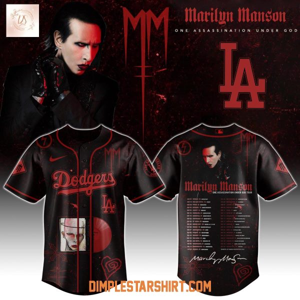 Los Angeles Dodgers x Marilyn Manson One Assassination Under God 2025 Jersey