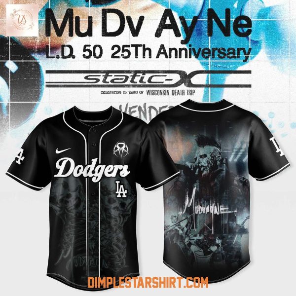 Los Angeles Dodgers x Mudvayne L.D.50 25th Anniversary Tour 2025 Jersey