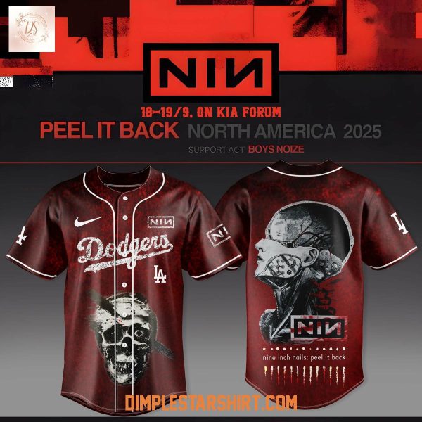 Los Angeles Dodgers x Nine Inch Nails Peel It Back Tour 2025 Jersey