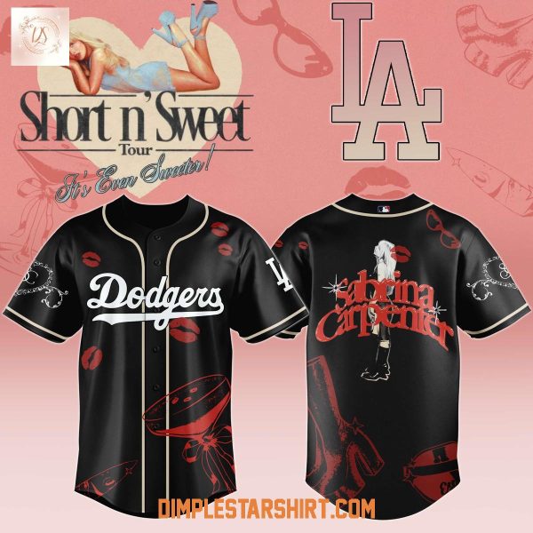 Los Angeles Dodgers x Sabrina Carpenter Short N’ Sweet Tour Black Jersey