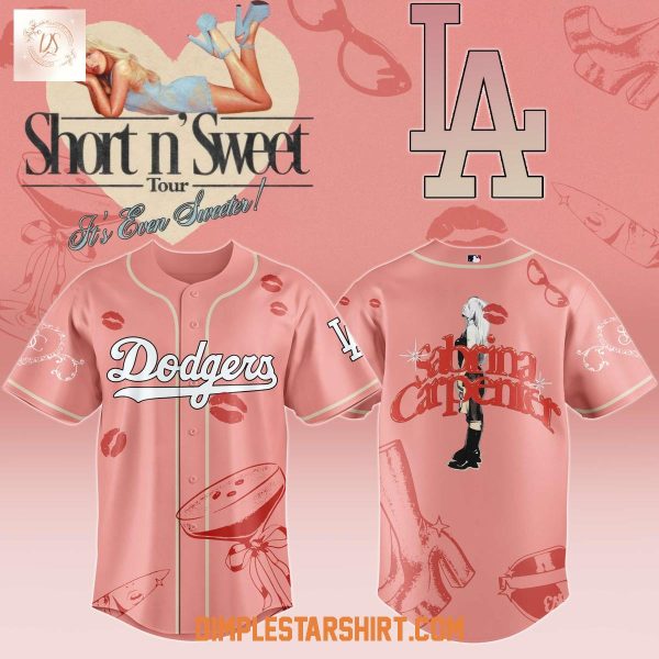 Los Angeles Dodgers x Sabrina Carpenter Short N’ Sweet Tour Pink Jersey
