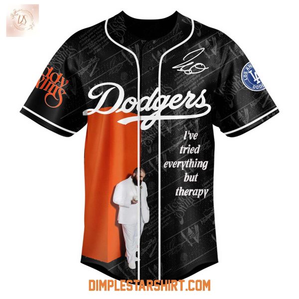 Los Angeles Dodgers x Teddy Swims I’ve Tried Everything But Therapy Tour Black Jersey