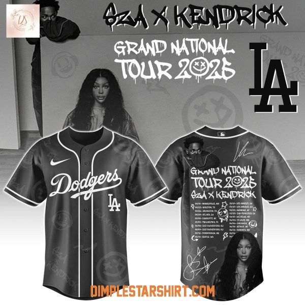 Los Angeles Dodgers x Kendrick Lamar And Sza Tour 2025 Jersey
