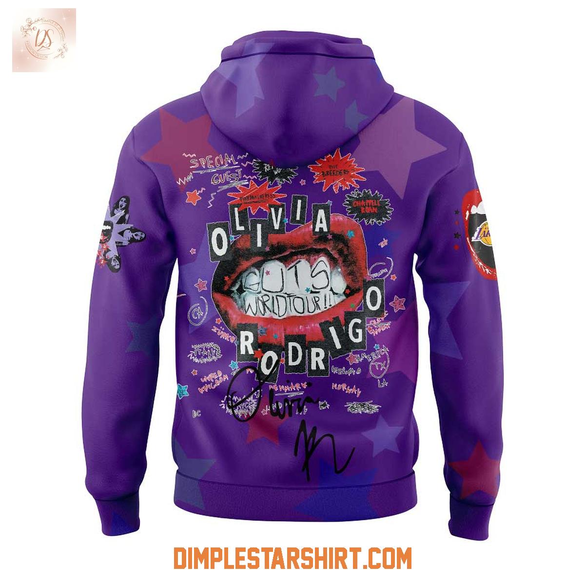 Los Angeles Lakers x Olivia Rodrigo Guts World Tour 2025 Hoodie Shirt Los Angeles Lakers x Olivia Rodrigo Guts World Tour 2025 Hoodie Shirt