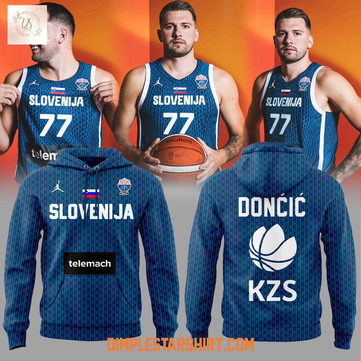 Luka Doncic Slovenia At Euro Basketball 2025 Hoodie Shirt Luka Doncic Slovenia At Euro Basketball 2025 Hoodie Shirt