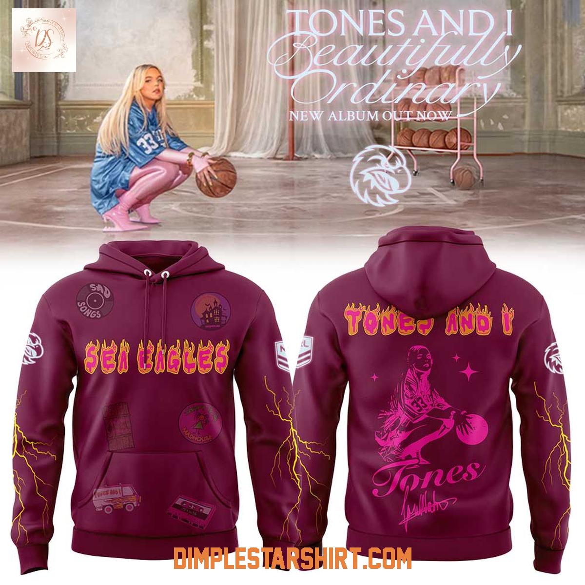 Manly Warringah Sea Eagles Tones And I Beautifully Ordinary Tour 2025 Hoodie Shirt Manly Warringah Sea Eagles Tones And I Beautifully Ordinary Tour 2025 Hoodie Shirt