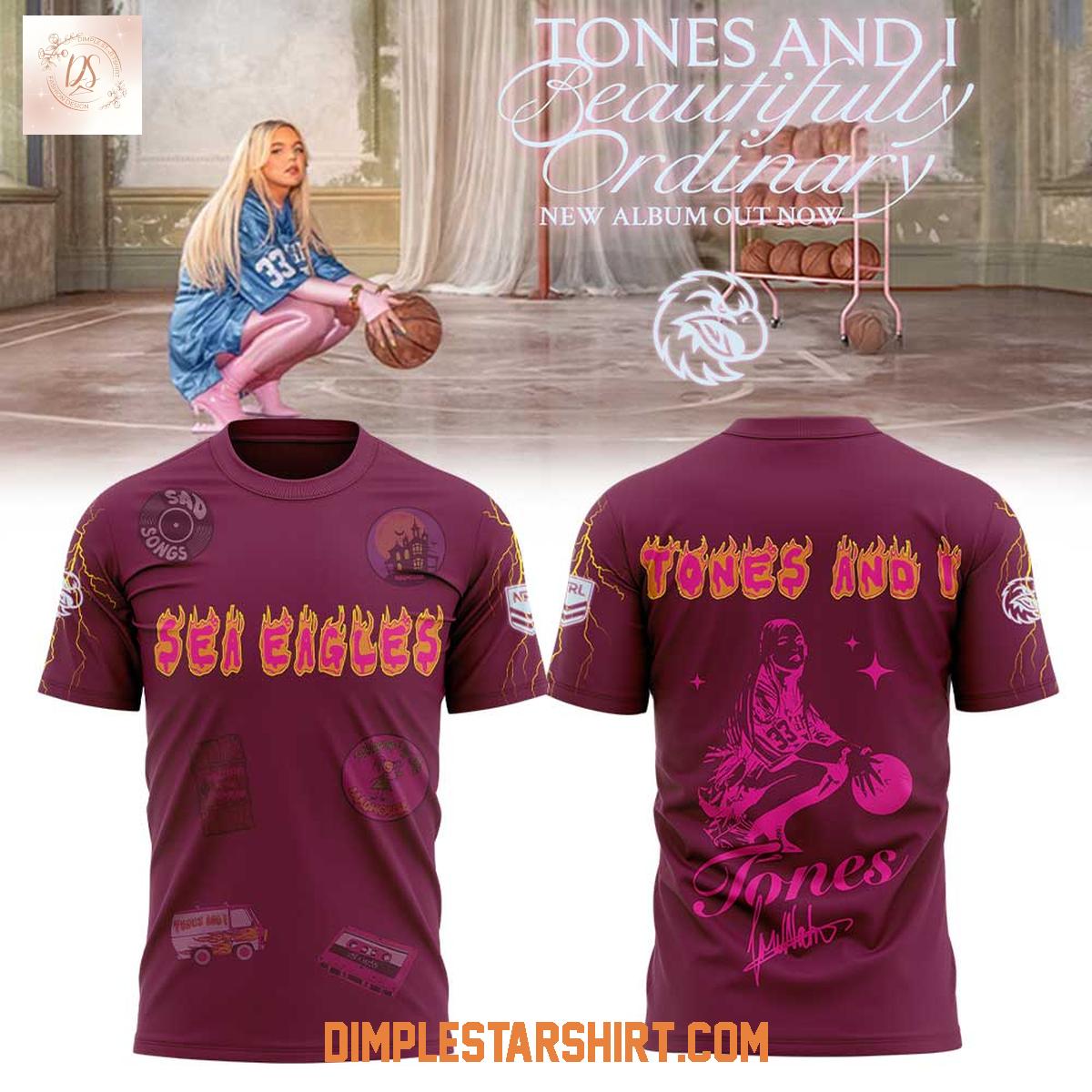 Manly Warringah Sea Eagles Tones And I Beautifully Ordinary Tour 2025 Hoodie Shirt Manly Warringah Sea Eagles Tones And I Beautifully Ordinary Tour 2025 Hoodie Shirt