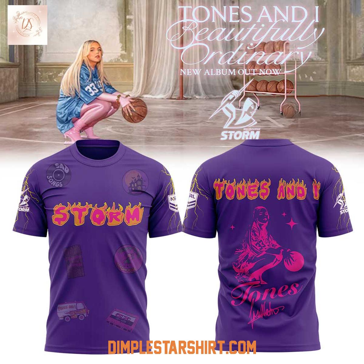 Melbourne Storm Tones And I Beautifully Ordinary Tour 2025 Hoodie Shirt Melbourne Storm Tones And I Beautifully Ordinary Tour 2025 Hoodie Shirt