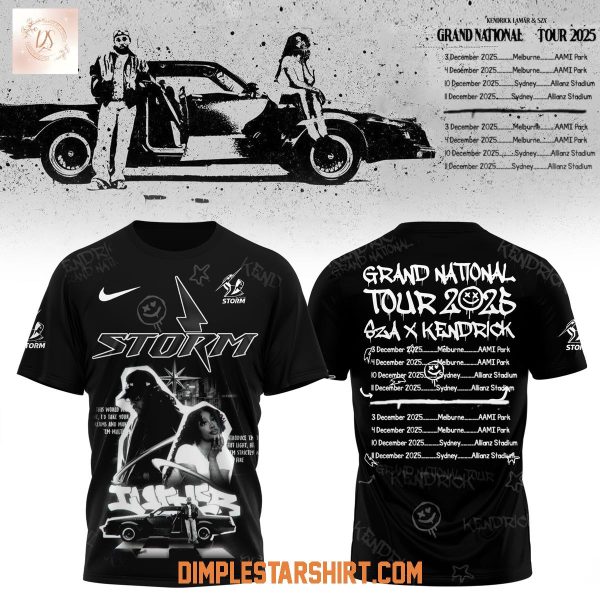 Melbourne Storm x Sza x Kendrick Grand National Tour 2025 Hoodie Shirt
